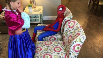 Spider-man VS Venom VS Elsa! Whoopee Cushion Fart Prank with Superheroes in Real Life!