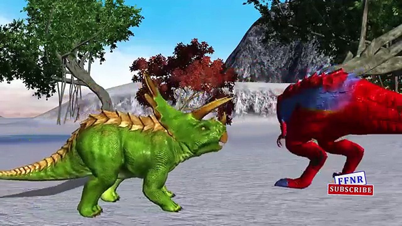 Farm animals names for Toddlers learning Nursery rhymes 3d animation - Dinosaurs finger family