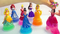 Slime Princess Ariel Disney Pixar Glitter Glider Dolls Fashion Tiana Cinderella Rapunzel Toys Girls
