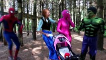 Spiderman & Frozen Elsa vs Joker! w/ Pink Spidergirl, Maleficent & Doctor! Superhero Fun :