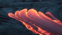Lava Flow From Kilauea Volcano Captured During 'Blue Hour' of Dawn
