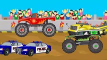 FUN Cartoon for Kids w Spiderman Disney Lightning McQueen Monster Trucks Cars Games for Ch