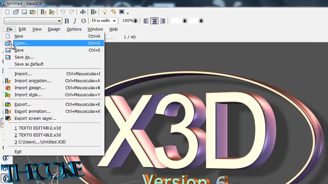 Como Guardar Textos en Xara 3D6