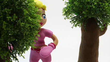 Baby Elsa and Baby Spiderman decorate the Christmas Tree  Frozen Play Doh Cartoon Stop Motion