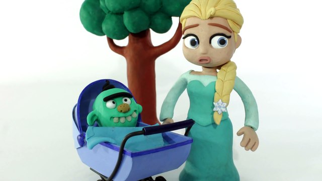 BAD FROZEN ANNA CUTS ELSA´S HAIR “KNIFE FAIL“ Frozen Play Doh Cartoon Stop Motion
