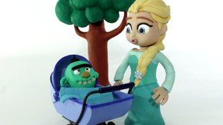 PREGNANT HULK Visits Frozen Anna Doctor  Play Doh Cartoon Stop Motion[1]