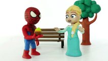 SPIDERMAN vs SPIDERBABY'S׃ Toilet Training Poop Farts   Frozen Play Doh Cartoon Stop Motion