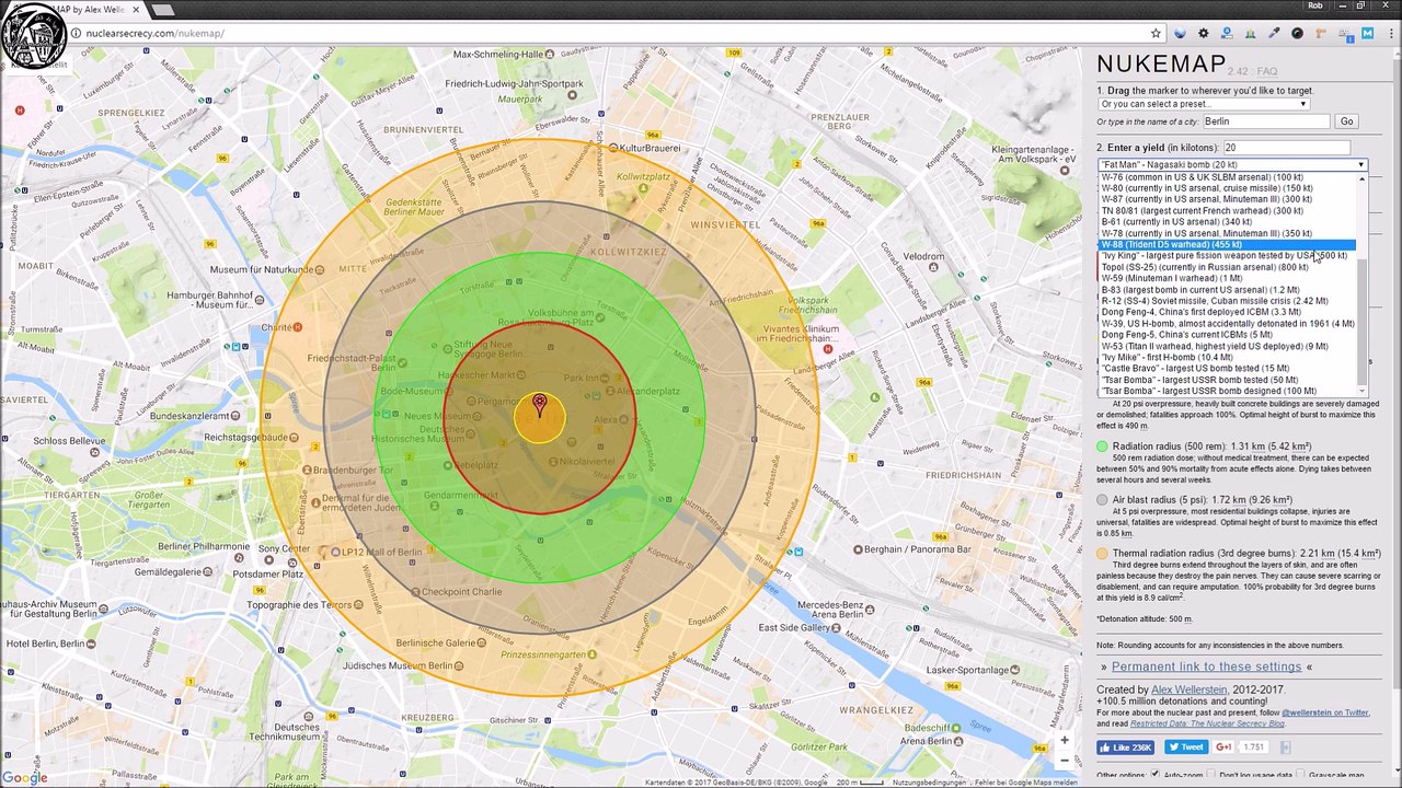 Atombombe | Wirkungsradius | Was passiert bei einer Explosion?