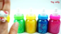 Learn Colors Baby Milk Bottle Clay Slime Surprise Toys,Shopkins,Squinkies,Disney Cars,My L