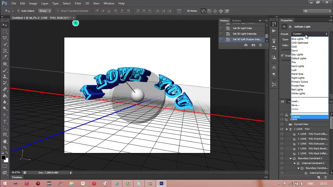 photoshop cs6 สร้างตัวอักษร 3 มิติ