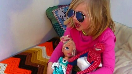 Frozen Elsa Saved by Tarzan! Spiderman Kidnapped! Frozone & Princess Elena of Avalor in th