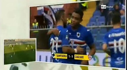 Fabio Quagliarella Goal Sampdoria 1 - 1 Cagliari SA 19-2-2017