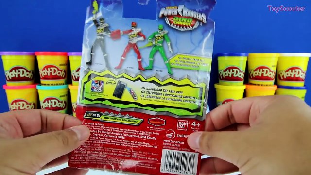 Power Rangers Toys Play-Doh Surprise Egg with Mighty Morphin Super Megaforce Dino Charge b
