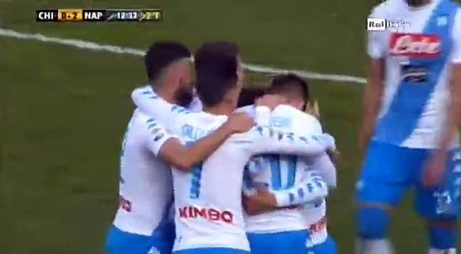 Piotr Zielinski Goal Chievo 0 - 3 Napoli SA 19-2-2017