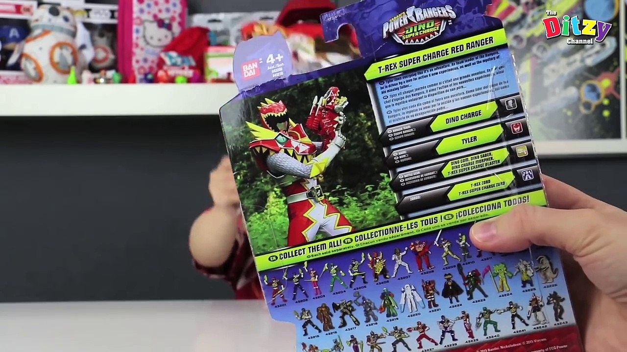 Power Rangers Dino Super Charge en la nieve Sarcásticos y el T-Rex Super Charge Ranger Rojo de Juguete