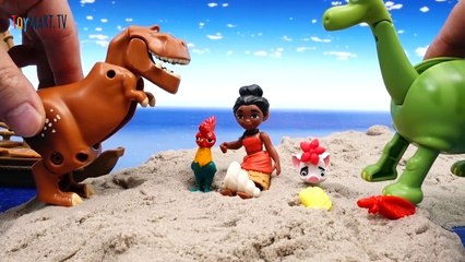 Moana & Maui The Secret of Mystic Island~! Protect Hei Hei and Pua-DJdaPE4tVog