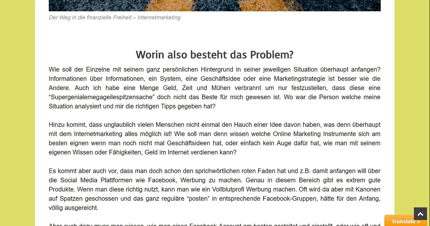 Meine Mission in Sachen Internet Marketing und Online Marketing. Tipps, Ideen und Unterstützung beim Start.