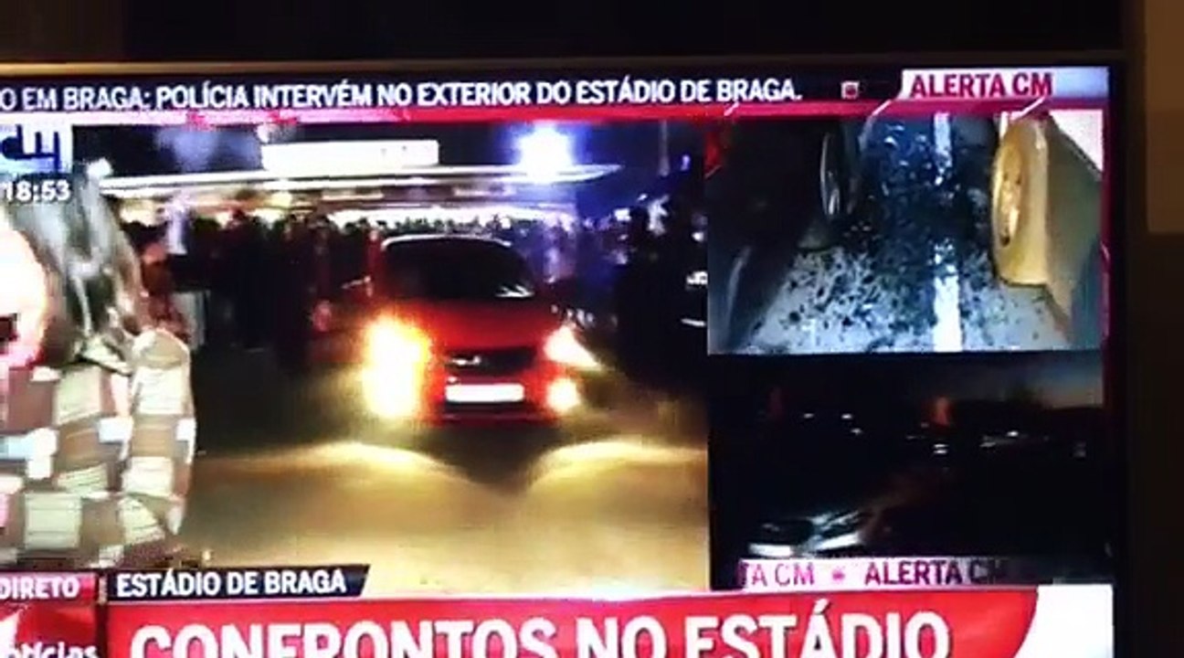 Adepta do Braga Quase é atropelada em Directo !