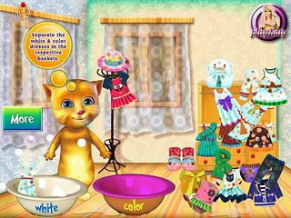 Эльза и Анна. Стирка одежды. Игра для девочек