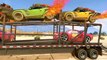 Lightning McQueen Monster Truck and Spiderman in Fun Cars Cartoon for Kids and Nursery Rhy