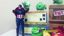 Civil War Captain America v Ironman Angry Birds Challenge Disney Egg Surprise
