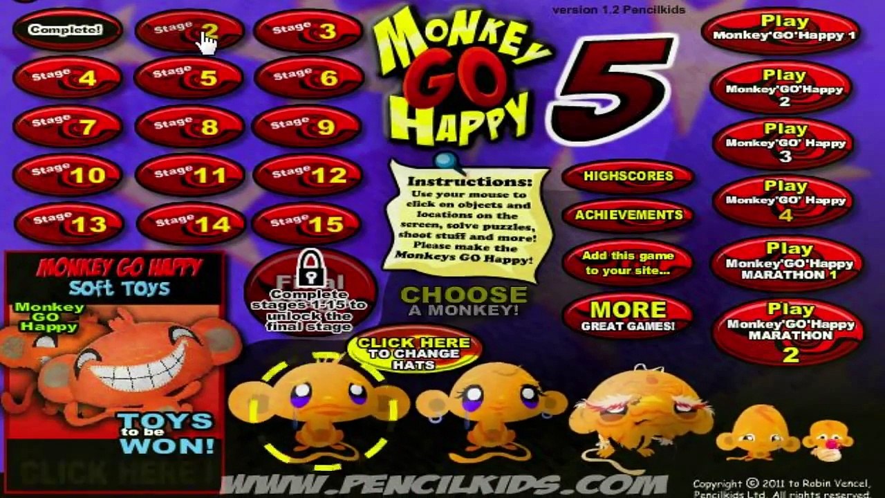 Monkey Go Happy 5 Walkthrough All Levels HD