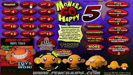 Monkey Go Happy 5 Walkthrough All Levels HD