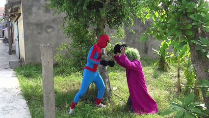 Spiderman Bebé Congelado Elsa ser atacado por Joker y catwomen rosas Spidergirl Divertido Superhe
