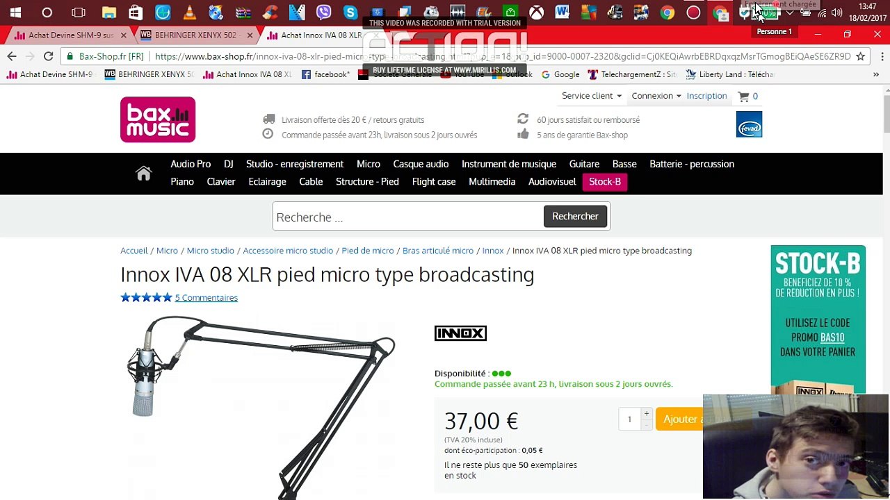 je presente mon micro en facecam