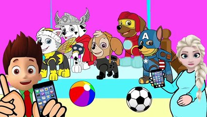 New Ryder Paw Patrol And Disneys Frozen Elsa Five Little Monkeys Jumping On The Bed | #An