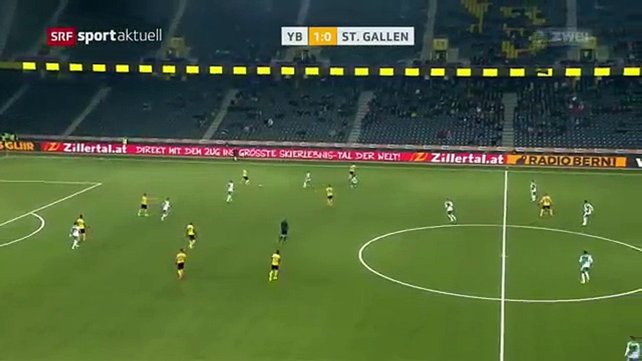 Young Boys 1:1 FC St. Gallen (Swiss Super League 18 February 2017)