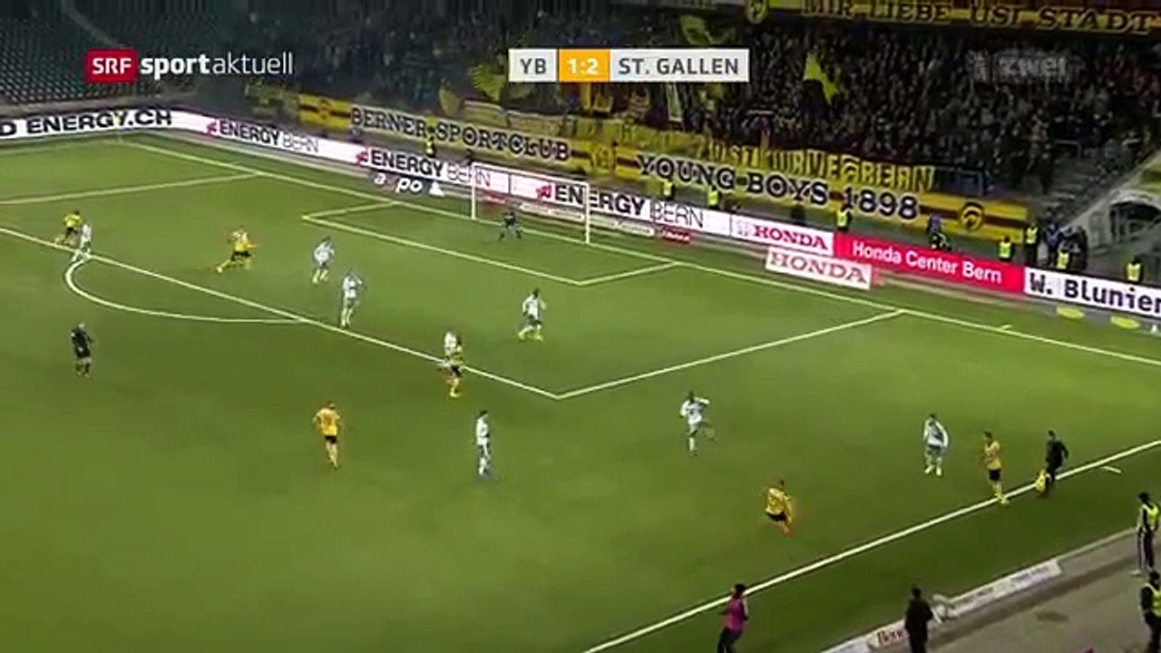 Young Boys 2:2 FC St. Gallen (Swiss Super League 18 February 2017)