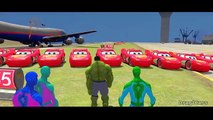 Hulk Disney Pixar Cars Nursery Rhymes & Spiderman Colors Lightning McQueen - Children Songs HD