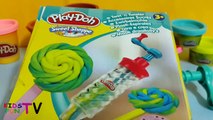 Play Doh Twirl n Twister Ice Cream Sweet Shoppe Play Dough Lollipops Plastilina Frozen Ba