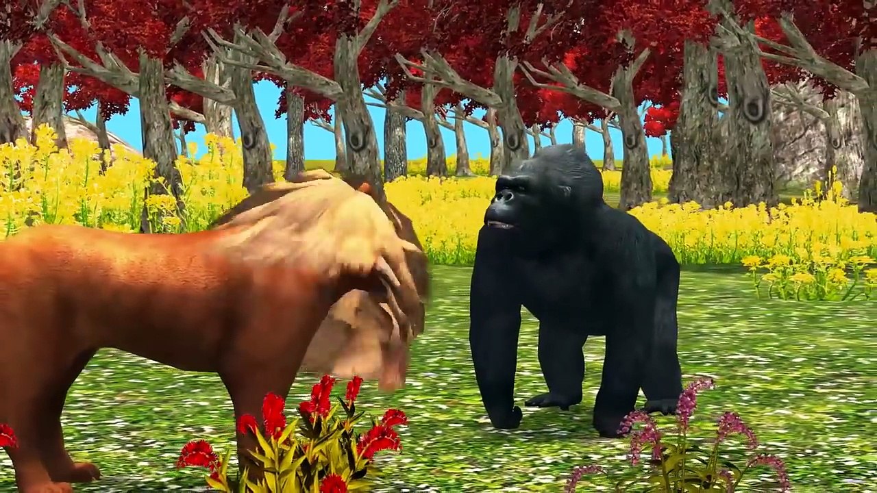 Finger Family Collection Flying Gorilla Vs Flying Bull man Cartoons for Children and more