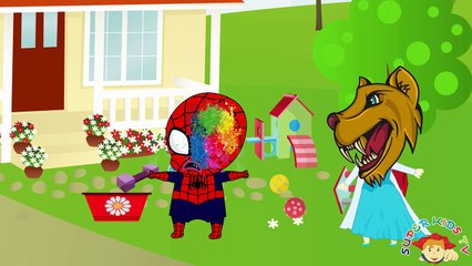 Frozen Elsa severed hand! w/ PLAY DOH STOP MOTION Spider Man and Joker! Superhero fun IRL