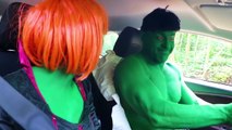Hulk & Lady Hulk Break Up?! w/ Spiderman, Frozen Elsa, Pink Spidergirl, Joker & Candy :)