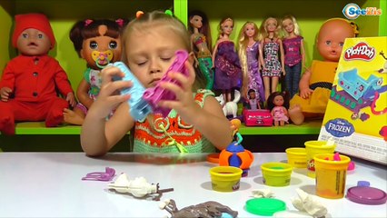 ✔ Disney Frozen. Ярослава распаковывает новый набор Плей До – Холодное Сердце / Unboxing Play Doh ✔