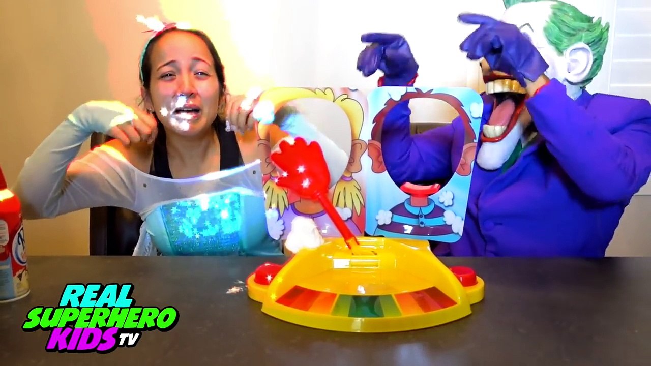 PREGNANT Frozen Elsa POO COLORED BALLS vs Joker Princess Anna Spiderman Superhero IRL