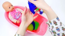 Learn Colours Baby Doll Bath Time! Number Counting For Children Kid Baby Pretend Play Educ