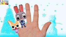 Finger Family Song! Disneys Zootopia with Judy Hopps, Nick Wilde, Lionheart, Bogo and Fla