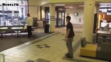 Awesome Chair Pulling Prank! This guy is insane!