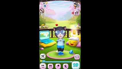 Игра Говорящие Анжела и Том.Видео игры для детей.Смешное мультяшное видео