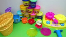PLAYDOH Scoops ICE CREAM MAKER How to Make Ice Cream Play Doh Surprise Egg Kinder Surprise