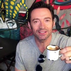 Logan star Hugh Jackman is Enjoying his Pingado Coffee in Sao Paulo Brazil
