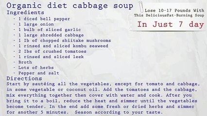 Lose 10-17 Pounds With This Delicious Fat-Burning Soup In 7 days