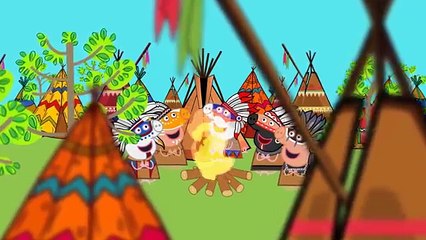 5 Little Pig Indians Jumping on the Bed | Songs for Kids | Nursery Rhymes Collection