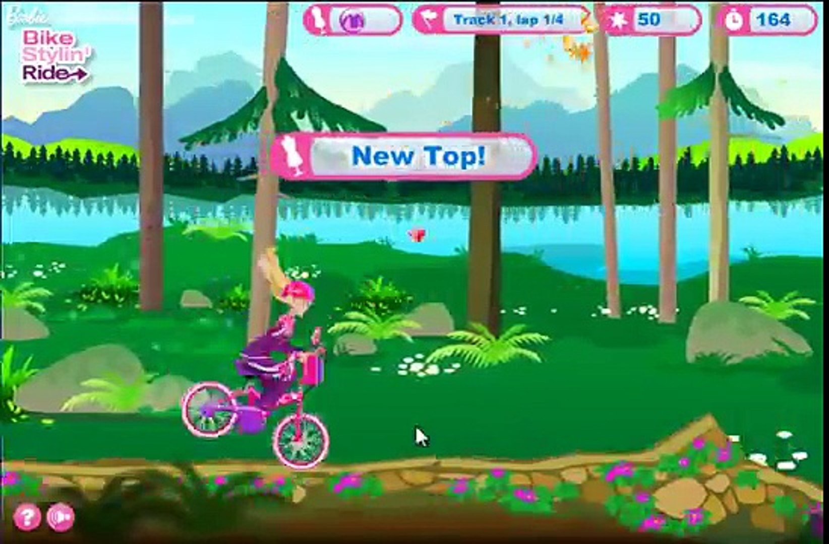 barbie real bicycle game