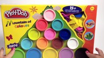 Play Doh Montaña de Colores Playset Hasbro, Juguetes de Plastilina arco iris Formas y Moldes de jugar