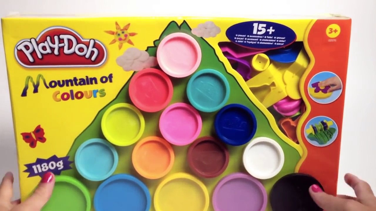 Play Doh Montaña de Colores Playset Hasbro, Juguetes de Plastilina arco iris Formas y Moldes de jugar